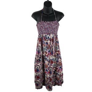 Liberty London Target Girls Floral Maxi Dress Purple Blue Red Size XL Pockets